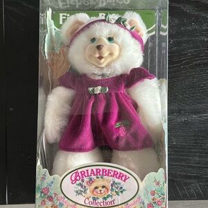 Vintage Briarberry Collection White Bear with Purple Dress